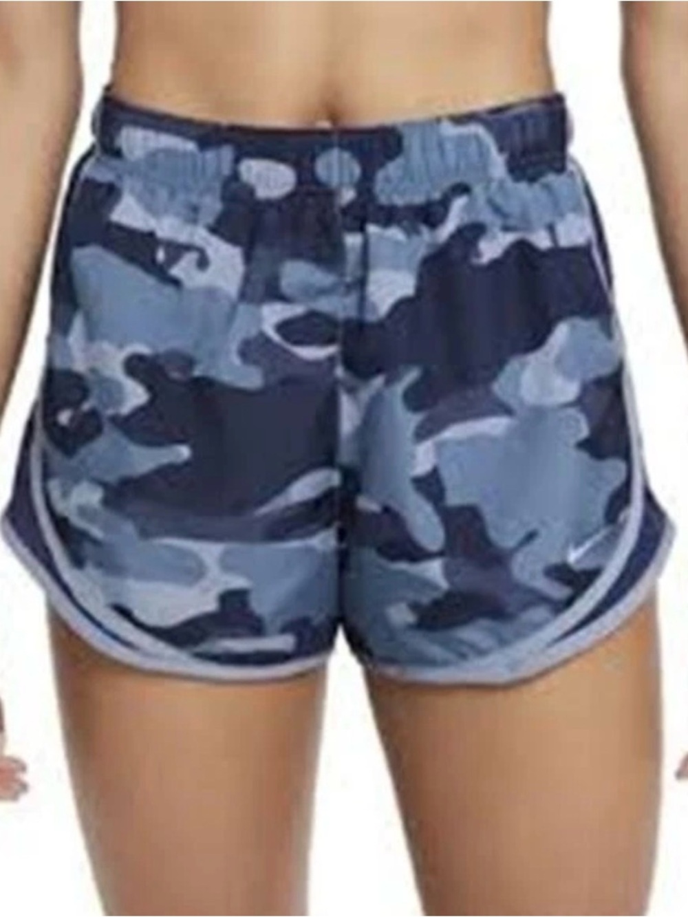 Nike Women's Blue Camouflage Running Shorts